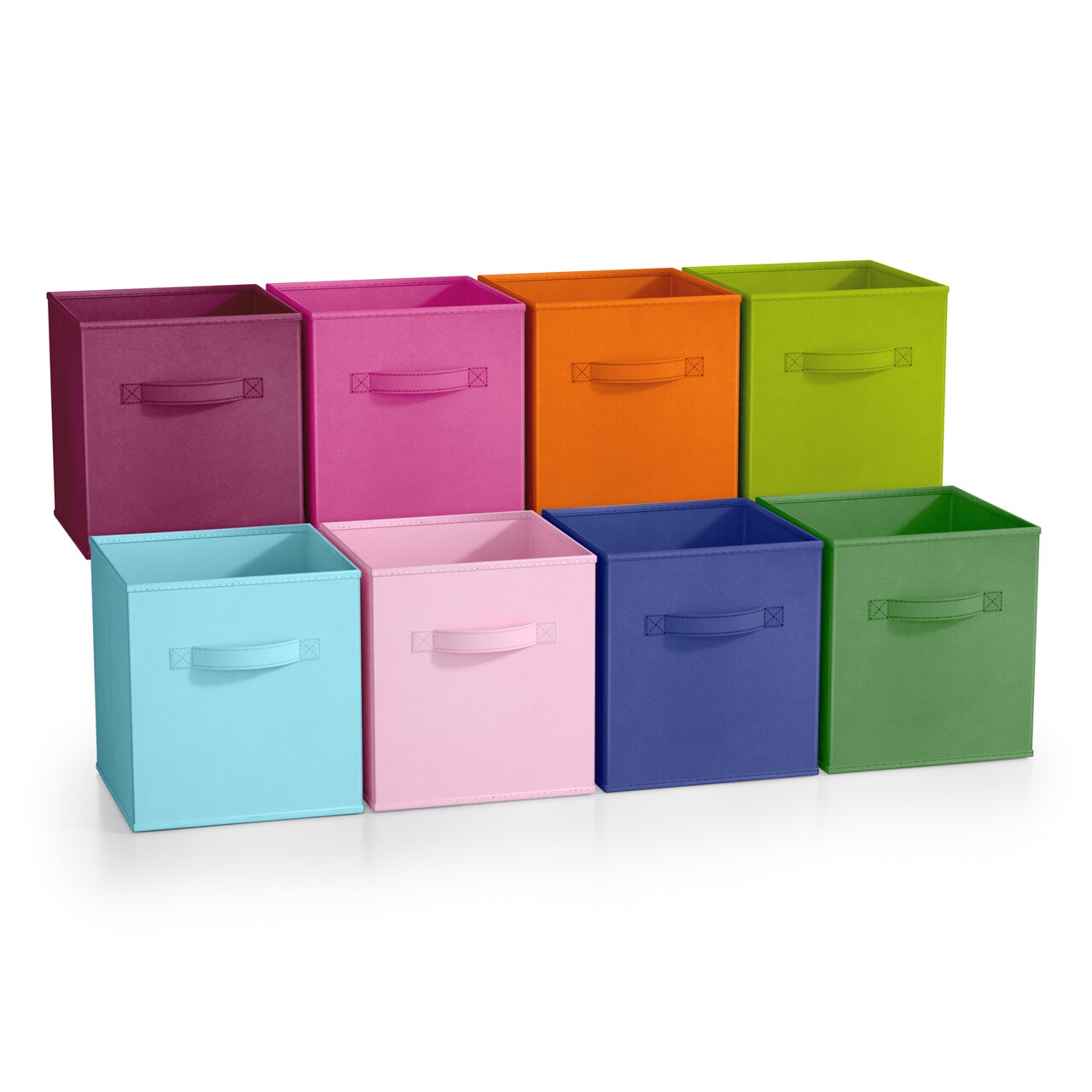 Sorbus 8 Pack 11 Inch Foldable Storage Cubes with Handles- for Organizing Home, Shelves, Nursery, Playroom, Closet and More
